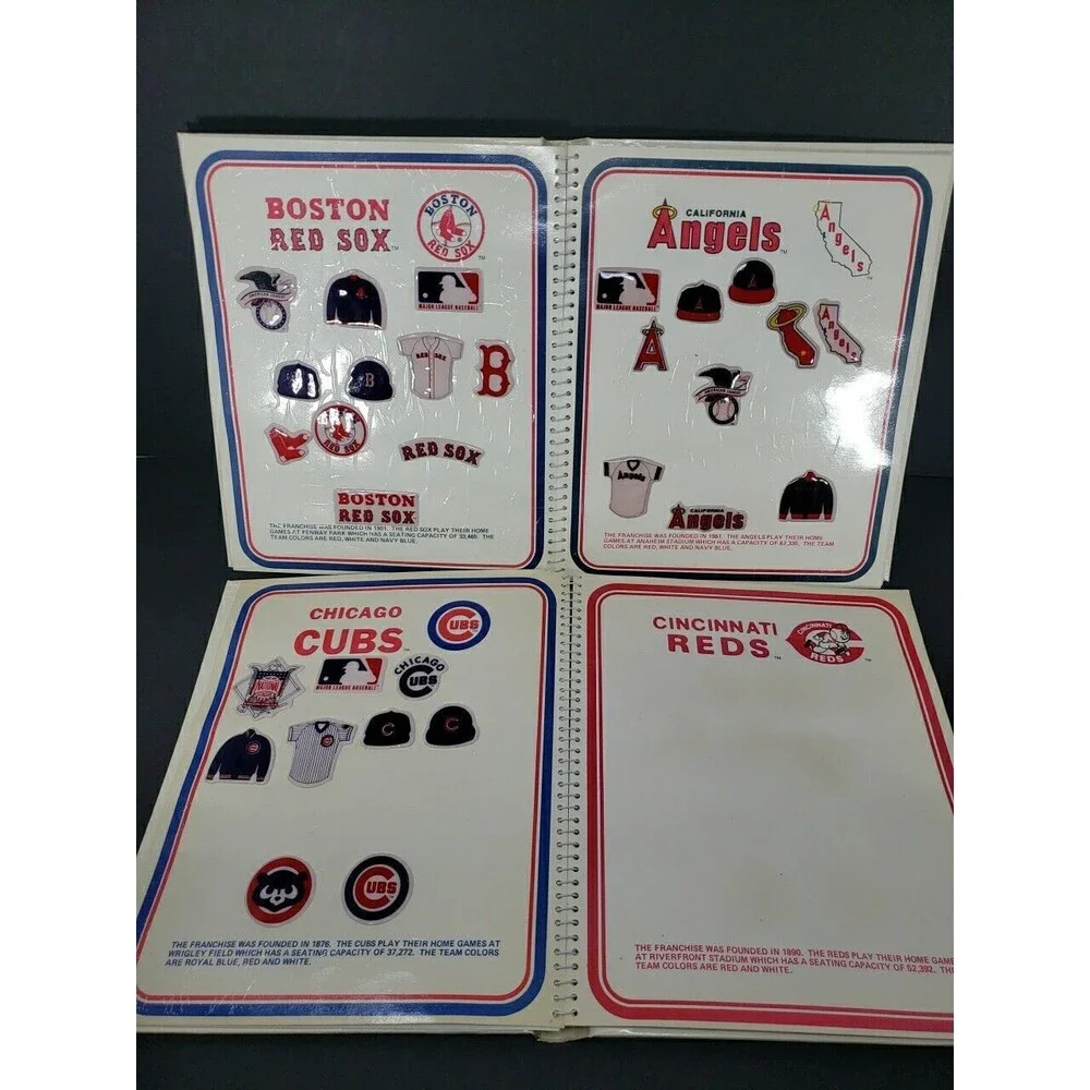 American & National League Baseball Sticker Albums MLB Vintage 1983 Imperial Toy